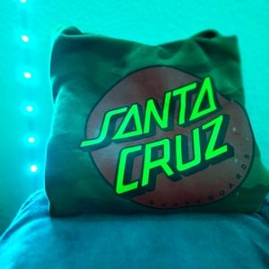 Santa Cruz Green Camo Zip-Up Hoodie